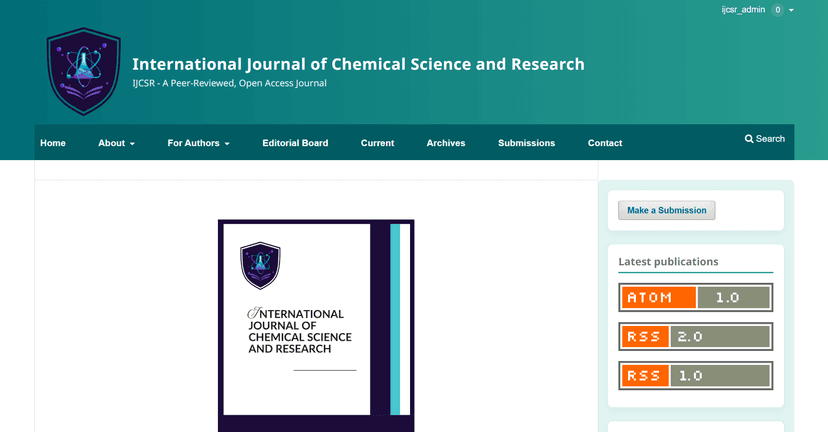 International Journal of Chemical Science and Research (IJCSR)