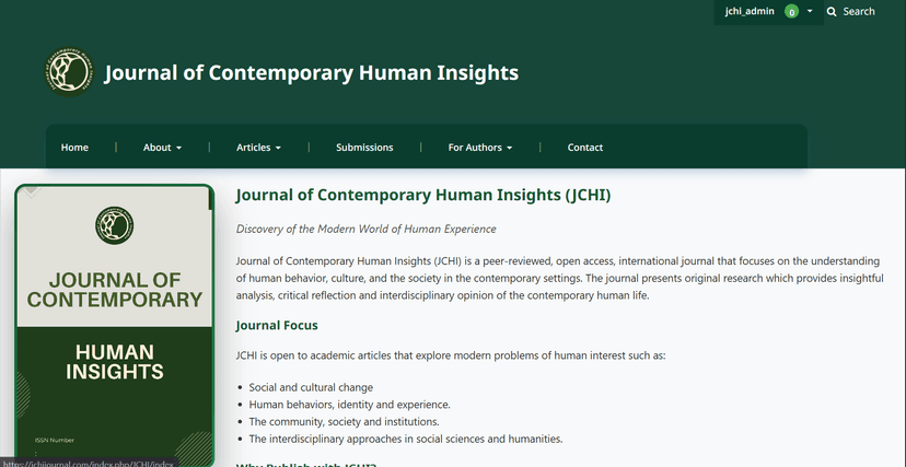 Journal of Contemporary Human Insights